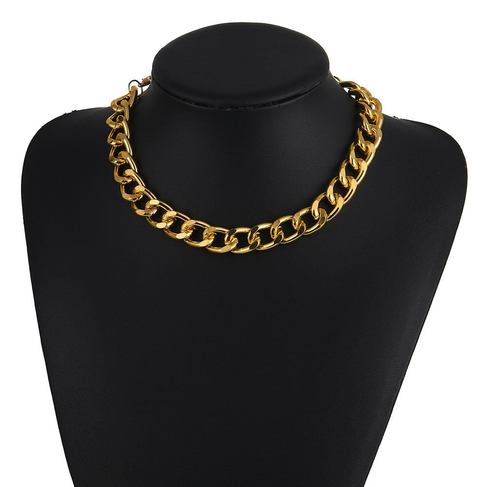 Vintage Multi-layer Gold Chain Choker Necklace