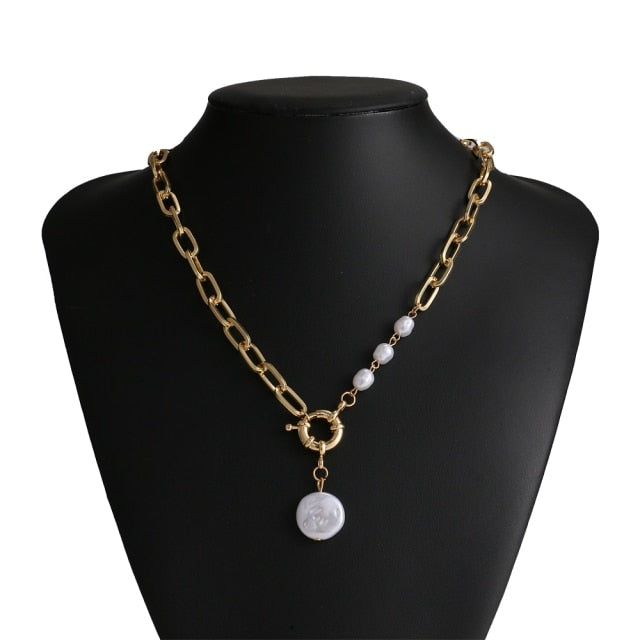 Vintage Multi-layer Gold Chain Choker Necklace