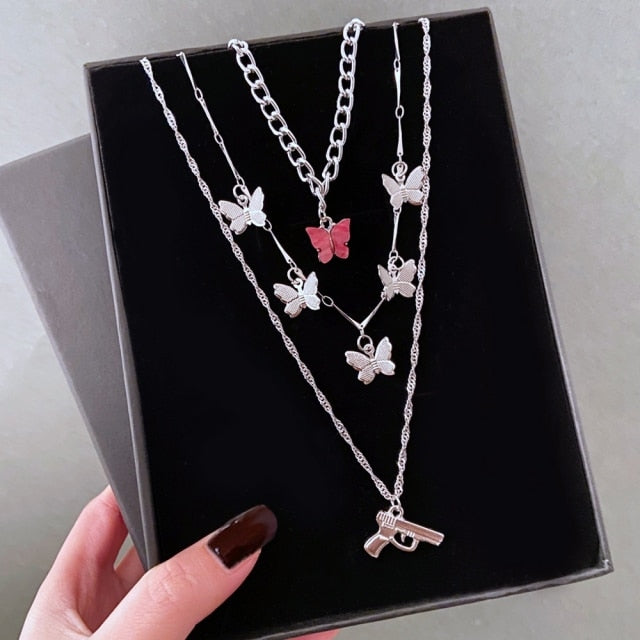 Vintage Multi-layer Gold Chain Choker Necklace