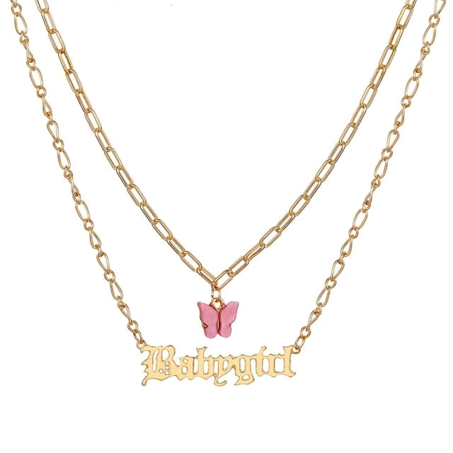 Vintage Multi-layer Gold Chain Choker Necklace