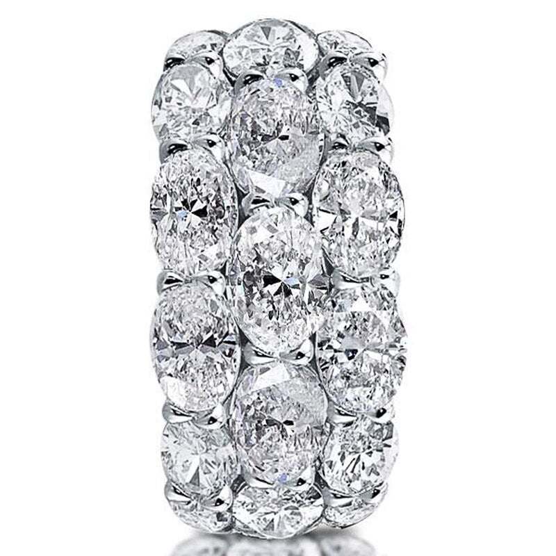 Women's Wedding Rings with Oval Cubic Zirconia Crystal Ring