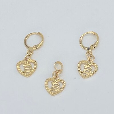 26 Initial Gold Color Love Letters Jewelry Sets