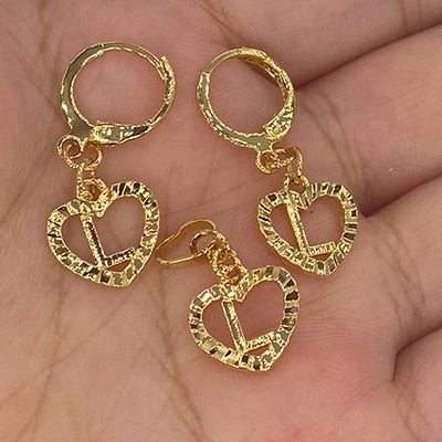 26 Initial Gold Color Love Letters Jewelry Sets