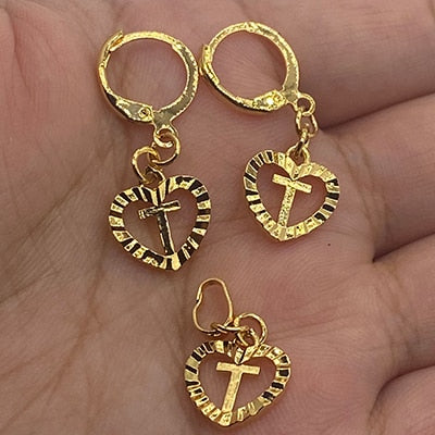 26 Initial Gold Color Love Letters Jewelry Sets