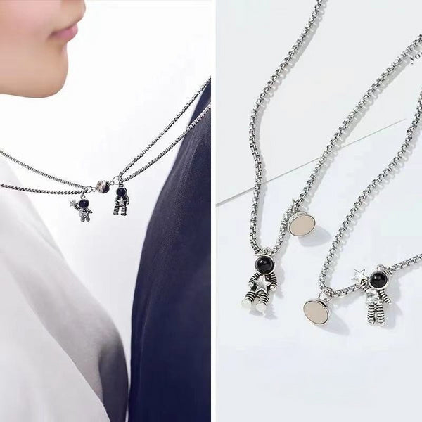 Magnetic Couple Necklace Lovers Heart Pendant