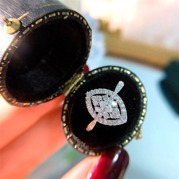 Silver Color Ring Luxury Women