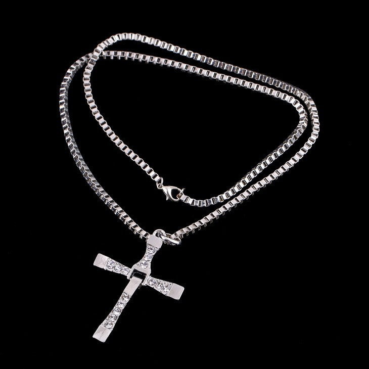 New Fast and Furious 7 Moive Cross Tourette Necklace