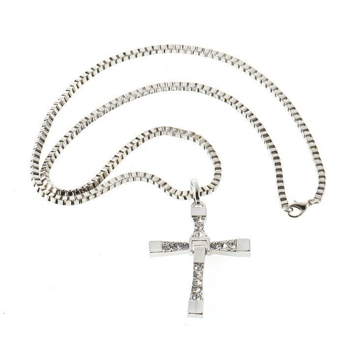 New Fast and Furious 7 Moive Cross Tourette Necklace
