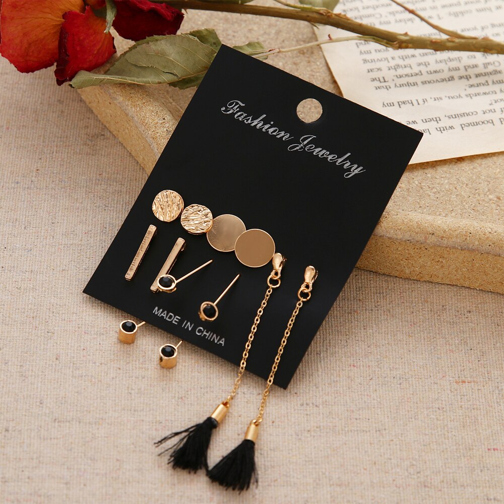 12 Pairs/Set Women's Earrings Pearl Earrings
