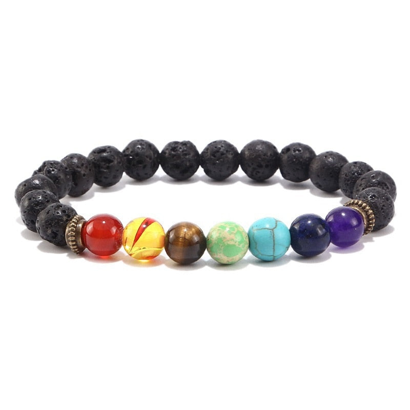 7 Chakra Rainbow Stone tree of life Pendant Necklace  bracelet set