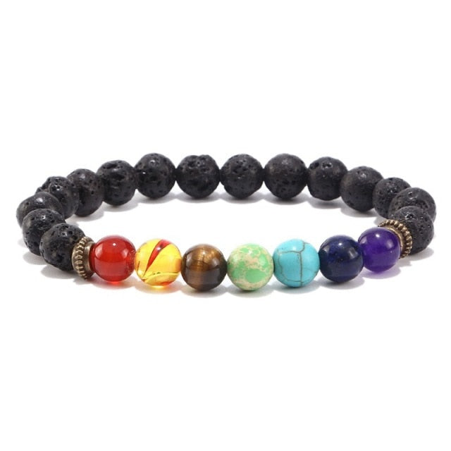 7 Chakra Rainbow Stone tree of life Pendant Necklace  bracelet set