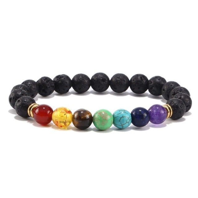 7 Chakra Rainbow Stone tree of life Pendant Necklace  bracelet set