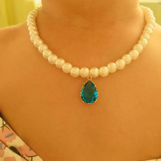 Trend Elegant Jewelry Wedding Big Pearl Necklace