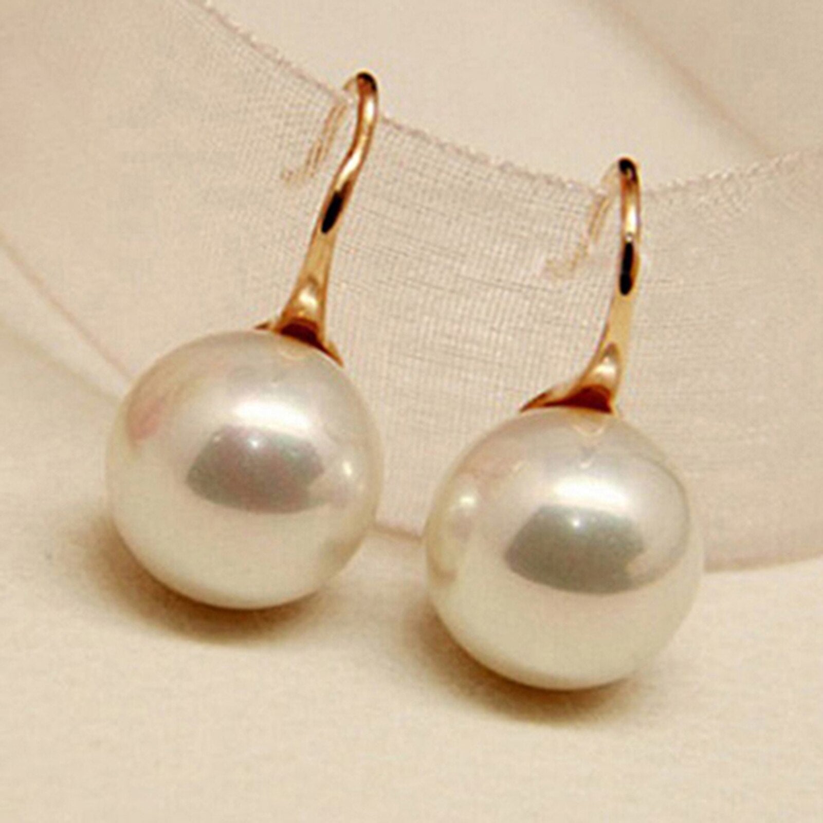Women Earrings Imitation Pearls Ball Hook Earring