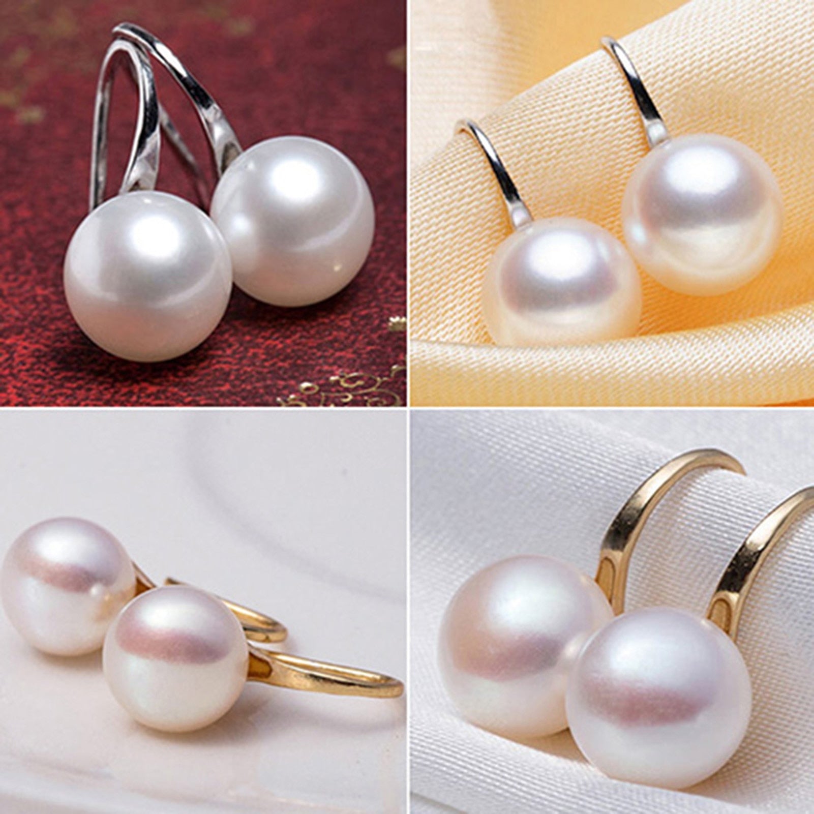 Women Earrings Imitation Pearls Ball Hook Earring