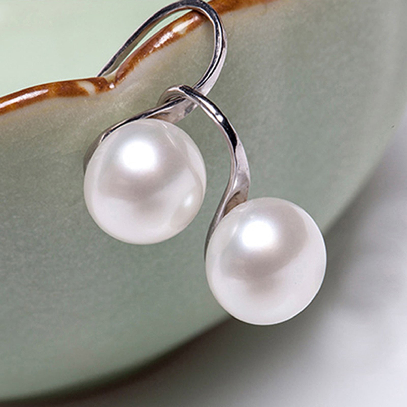 Women Earrings Imitation Pearls Ball Hook Earring