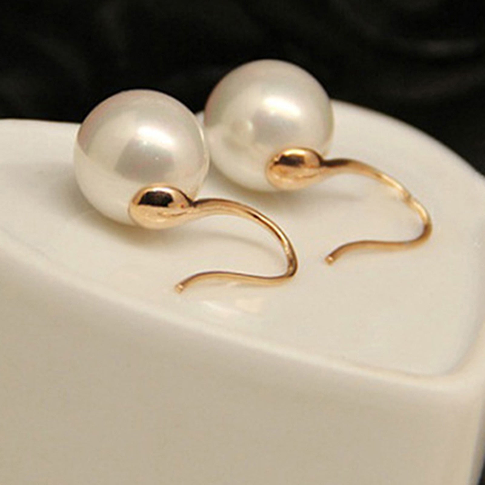 Women Earrings Imitation Pearls Ball Hook Earring