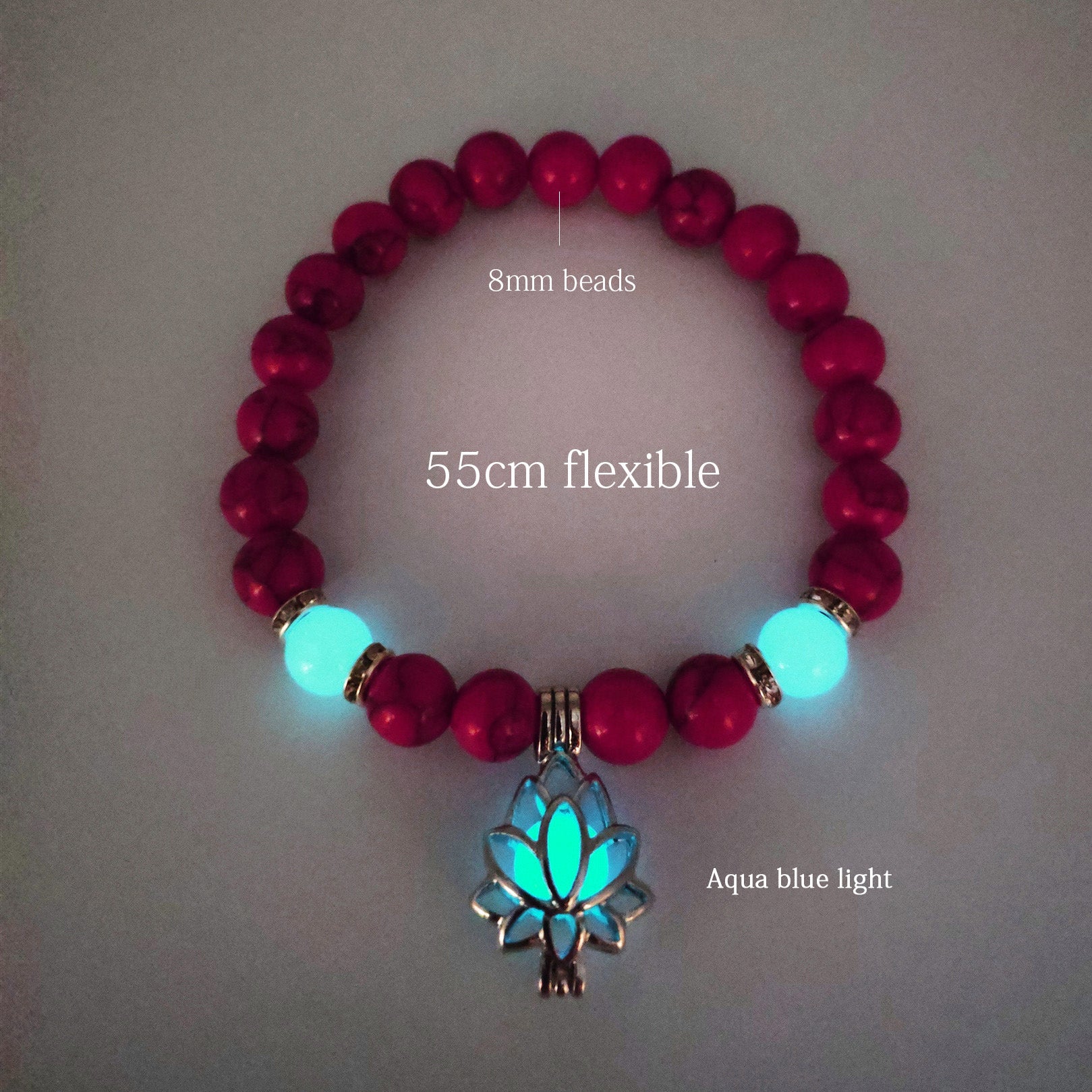 Natural Stone Yoga Luminous Glow In The Dark Bracelet