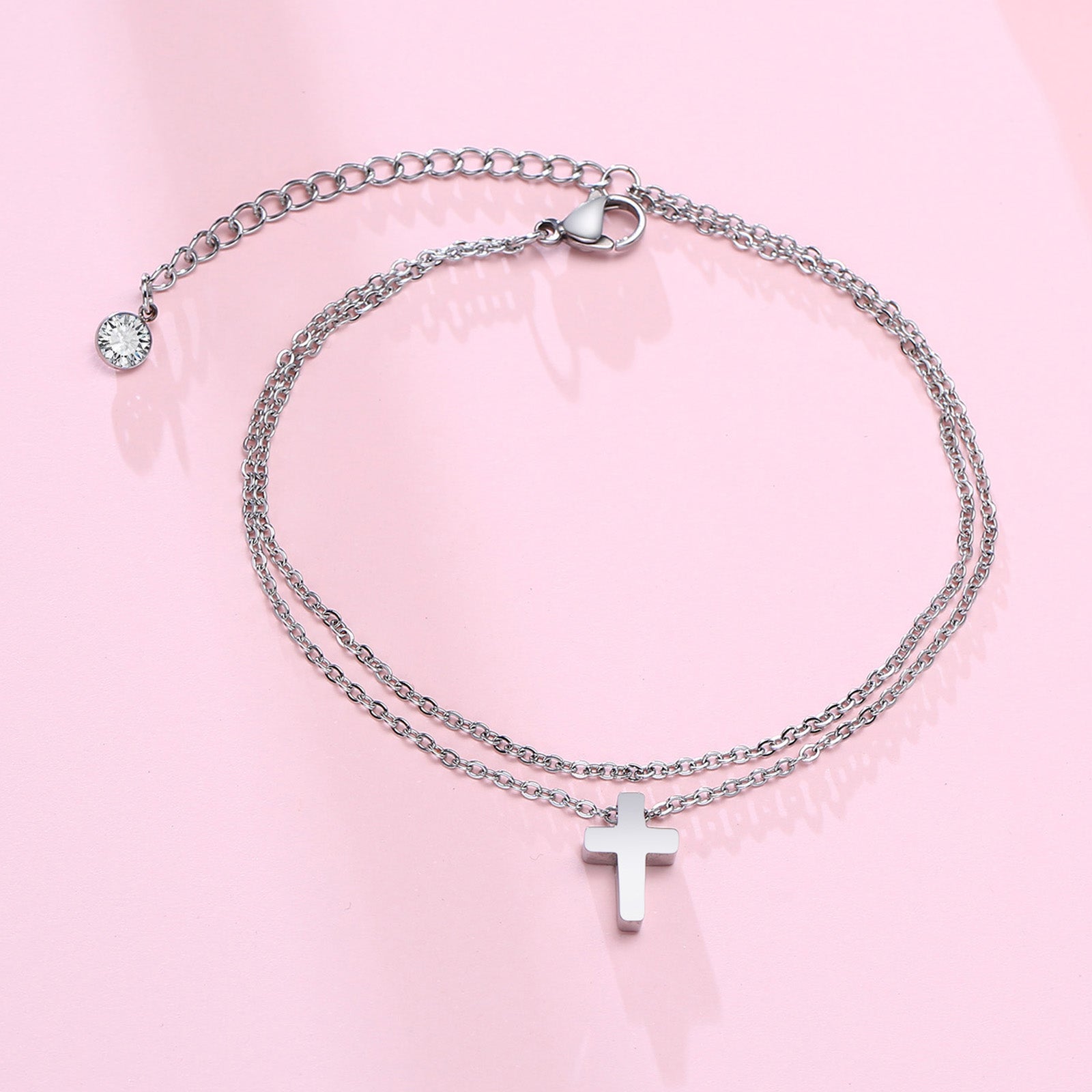 Anklet For Men,Men Anklet With Cross Charm