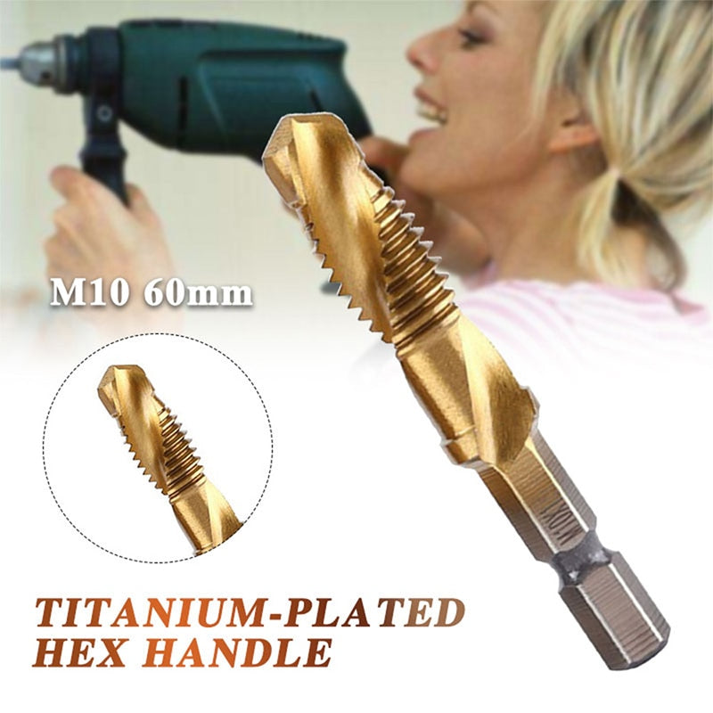 6PCS HSS Screw Thread   Tap Drill Bit set