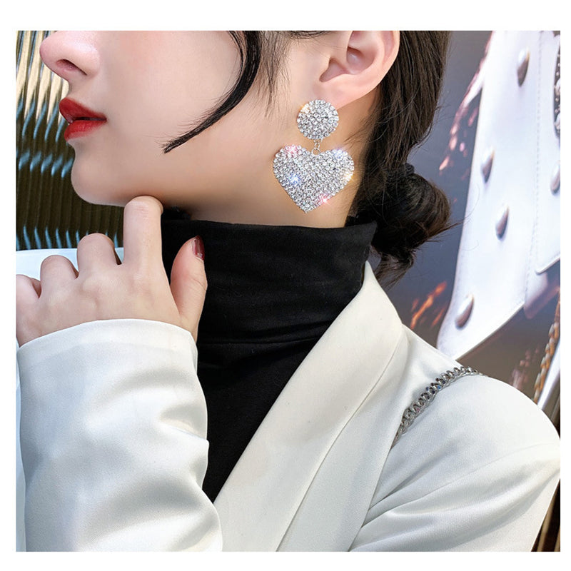Women's Luxurious Geometric Full Rhinestone Earrings