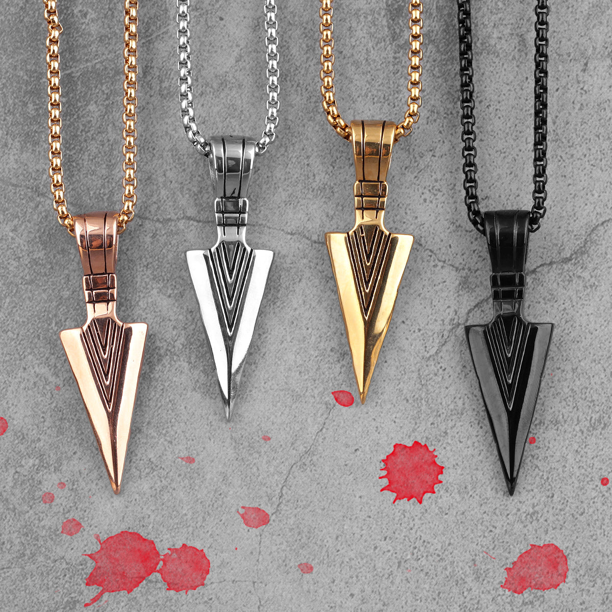 Sparta Spearhead Long Men Necklaces Pendants