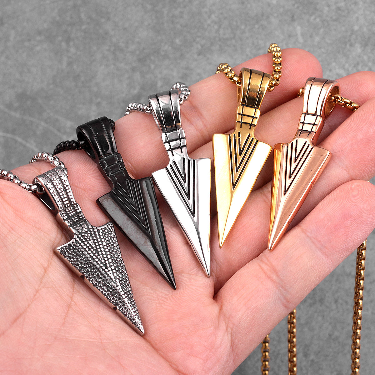 Sparta Spearhead Long Men Necklaces Pendants