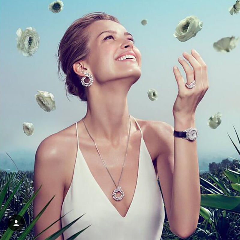 Luxury AAA Zircon Olive Branch Pendant Set For Women