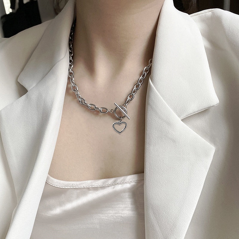 Trendy Gold Thick Chain Necklace