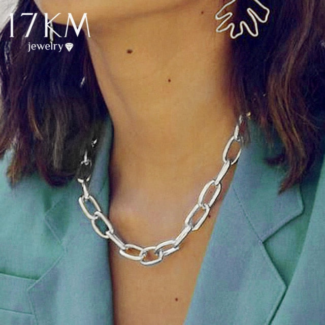 Trendy Gold Thick Chain Necklace