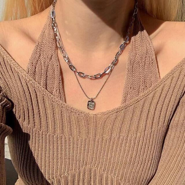 Trendy Gold Thick Chain Necklace