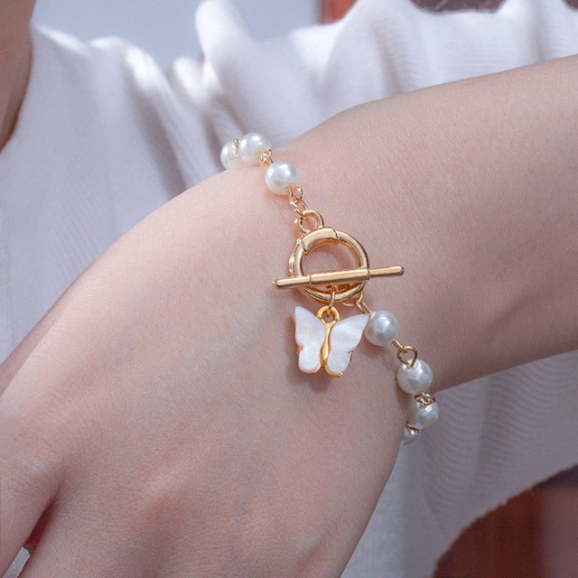 Fashion Punk Curb Cuban Chain Bracelets Set