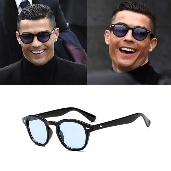 Gafas de sol ovaladas vintage para hombre, transparentes, clásicas, con protección UV400