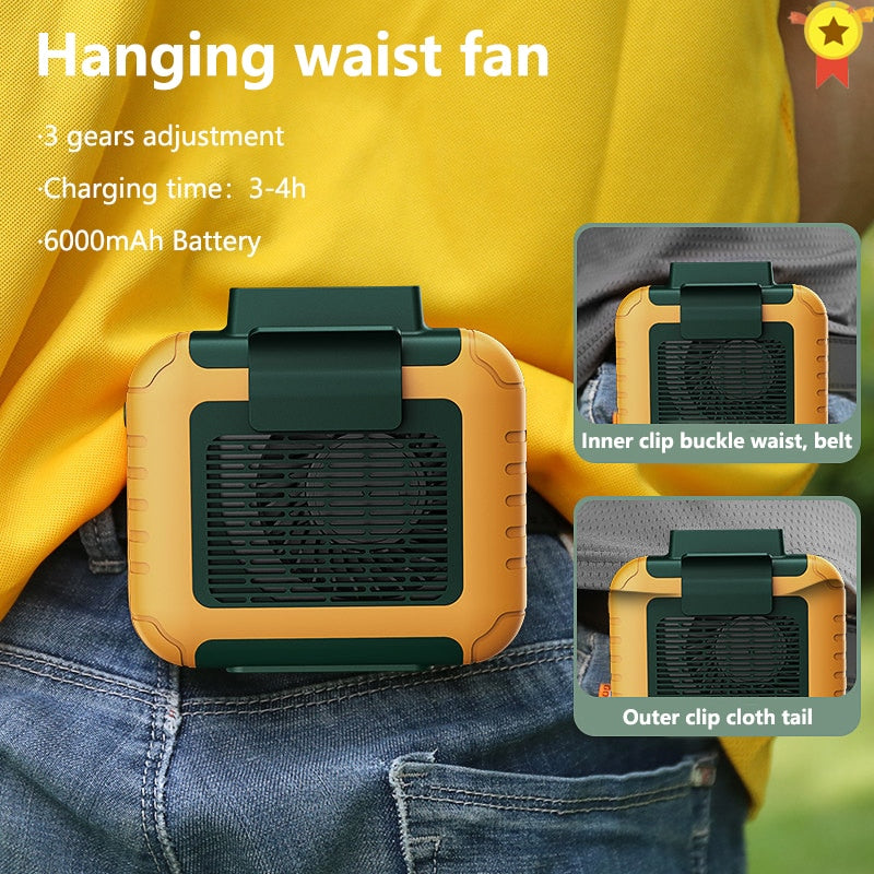 Rechargeable Mini Hanging Waist Fan Clip fans