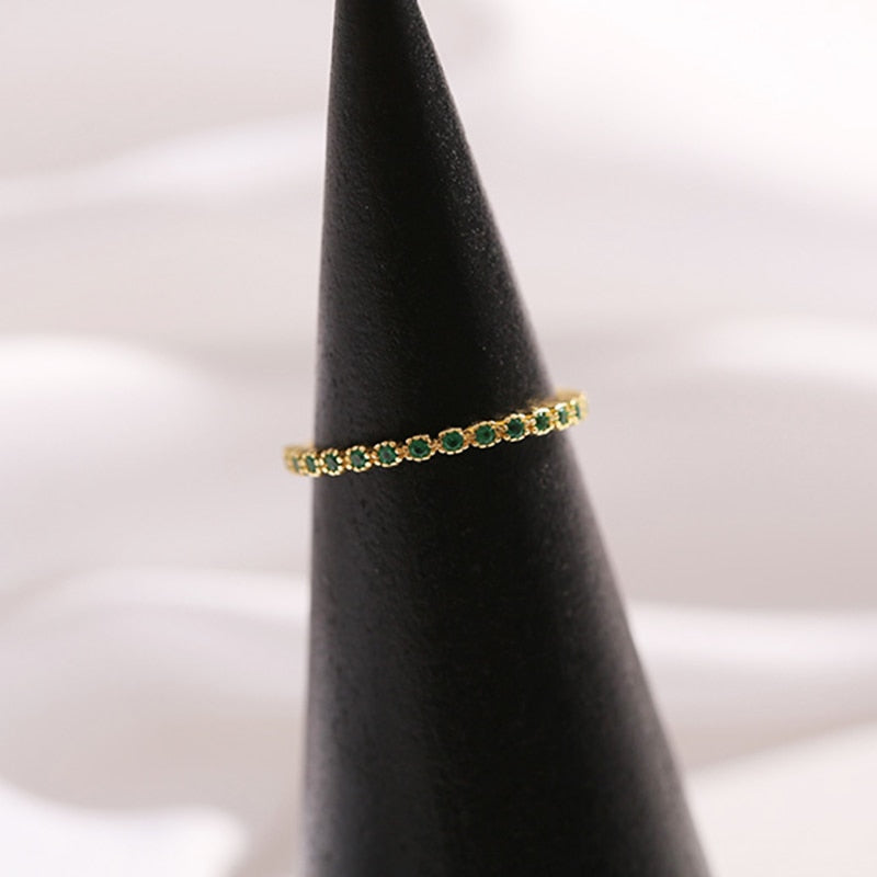 14k Real Gold Emerald Opening Rings