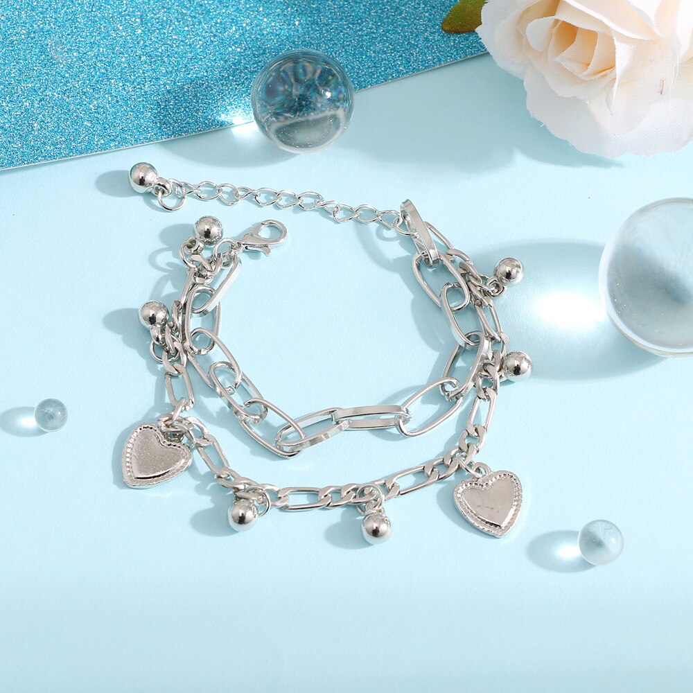 Fashion Multilayer Beaded Chain Bracelets Set