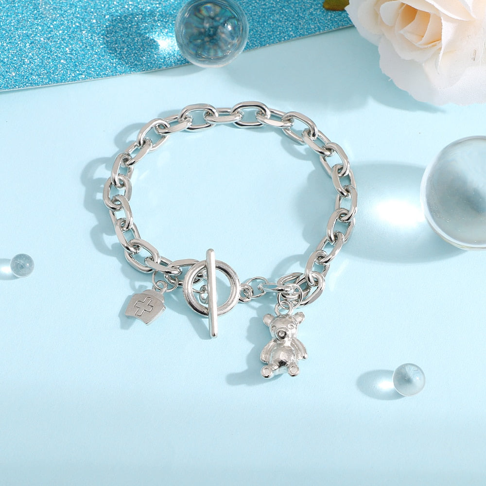Fashion Multilayer Beaded Chain Bracelets Set