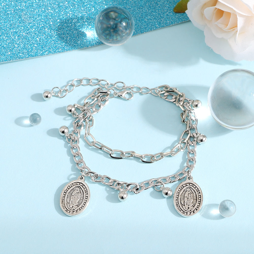 Fashion Multilayer Beaded Chain Bracelets Set