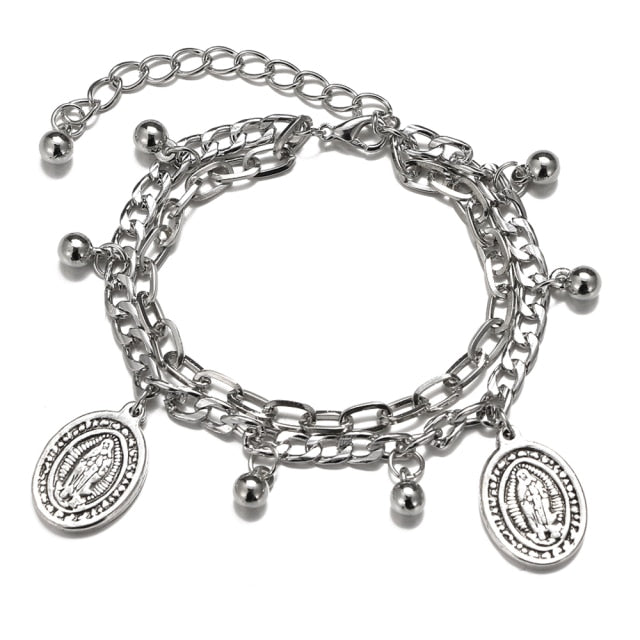 Fashion Multilayer Beaded Chain Bracelets Set