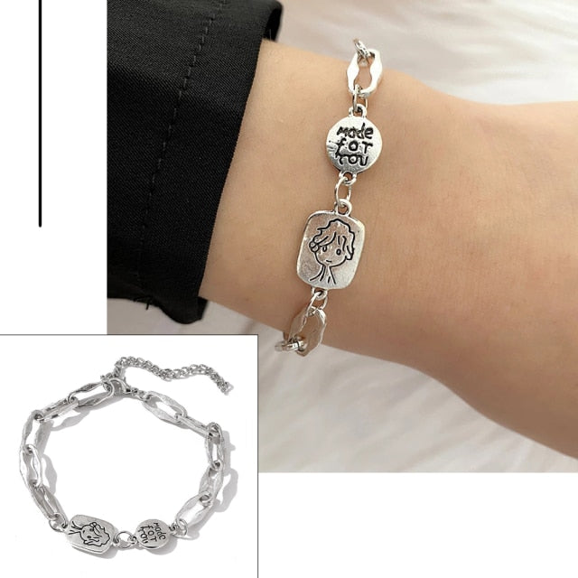 Fashion Multilayer Beaded Chain Bracelets Set