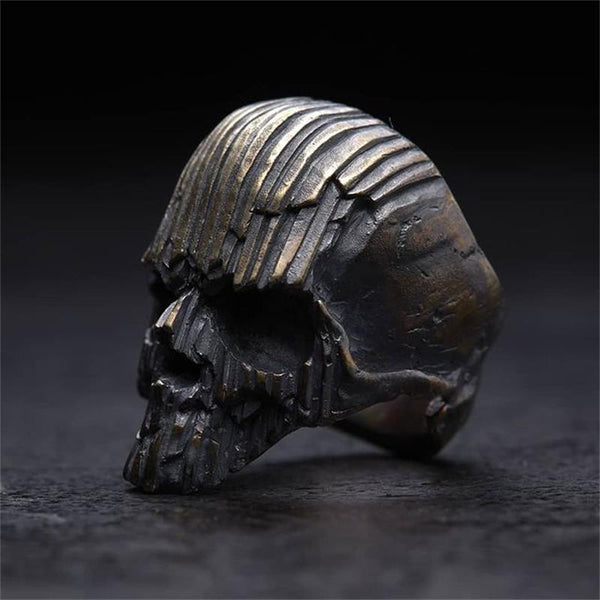 Cool Mens Black Skull 316L Stainless Steel Biker Ring Gothic Skeleton Rings