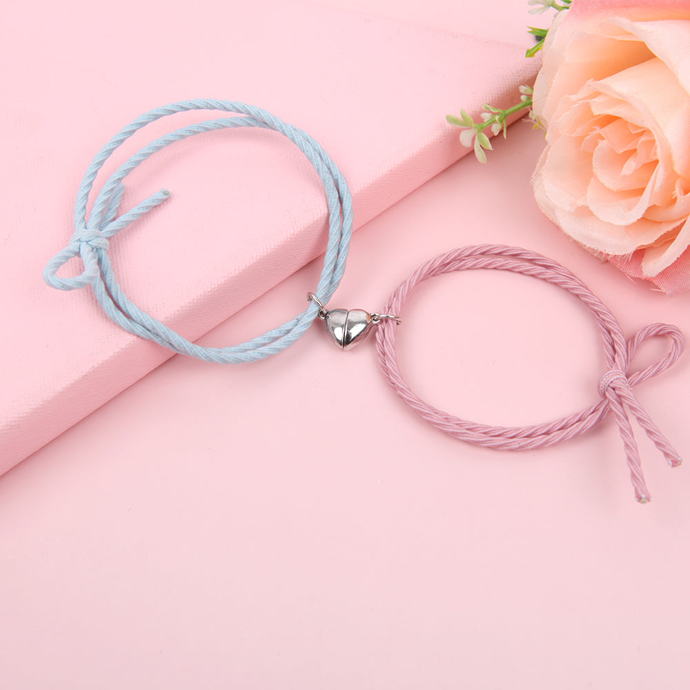 Magnetic Bracelet Stainless Steel Love Heart Pendant