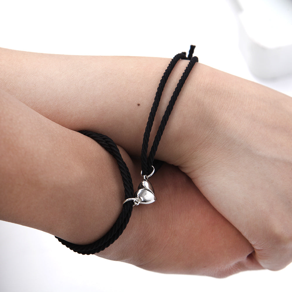 Magnetic Bracelet Stainless Steel Love Heart Pendant