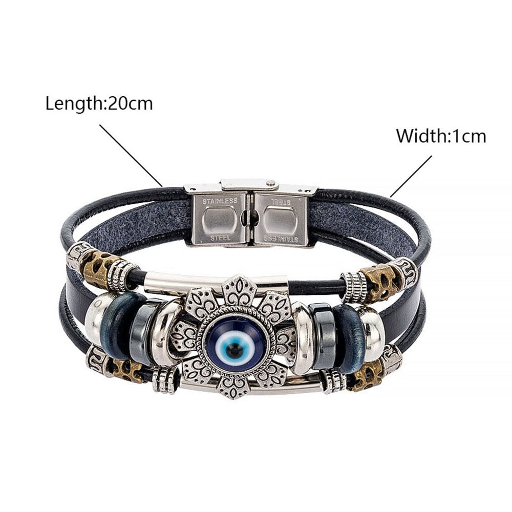 Lucky Eye Turkish Evil Eye Bracelets for Men