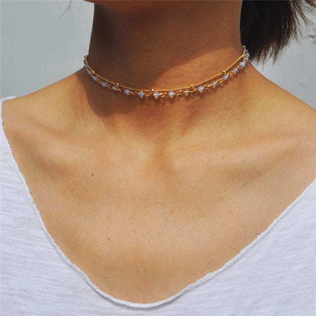 Simple Bohemia Elegant Choker Tassel Necklace