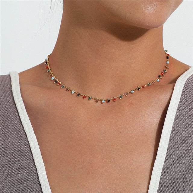 Simple Bohemia Elegant Choker Tassel Necklace