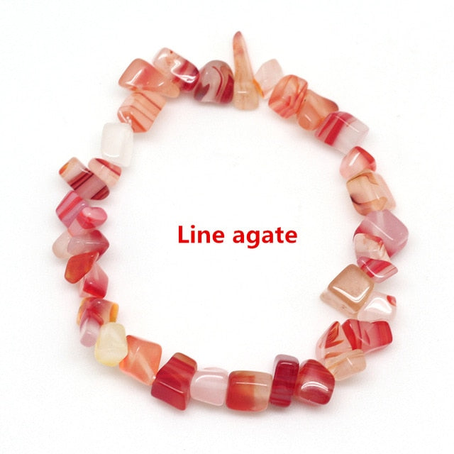 Hot Irregular Natural Crystals Chakras Stone Bracelet