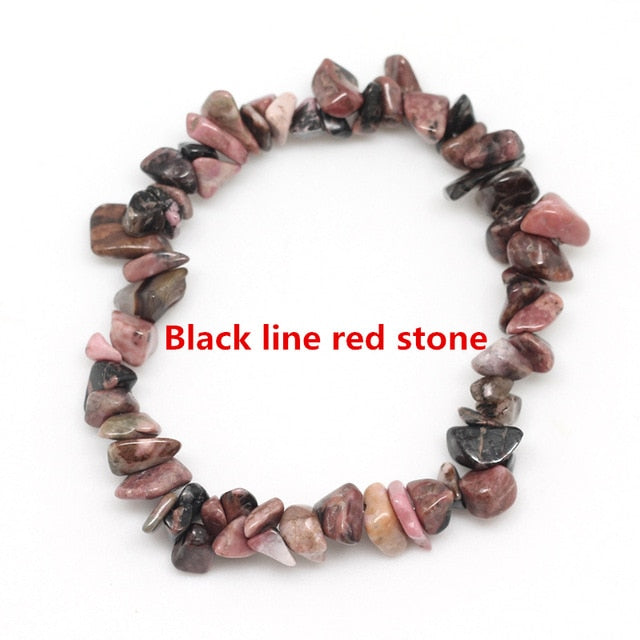 Hot Irregular Natural Crystals Chakras Stone Bracelet