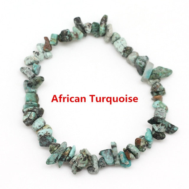 Hot Irregular Natural Crystals Chakras Stone Bracelet