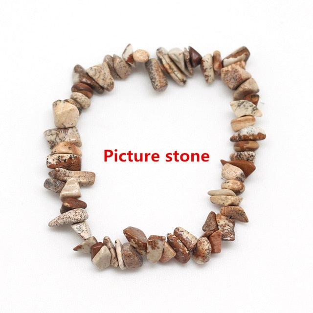 Hot Irregular Natural Crystals Chakras Stone Bracelet